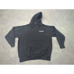 Truth+Theory Hoodie Mens Large Black Pullover Sweatshirt City of Angels‎